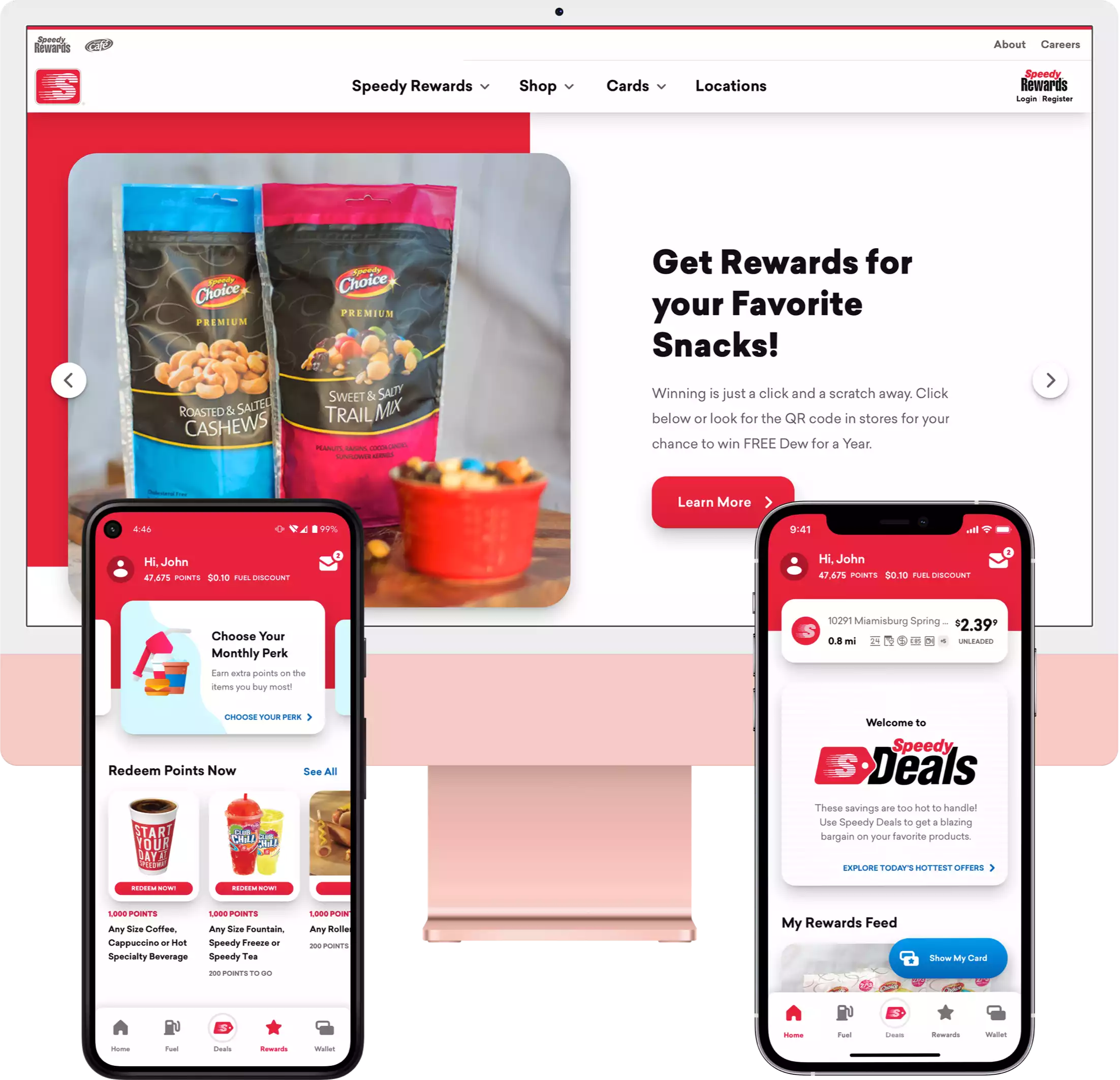Speedway mobile app and website